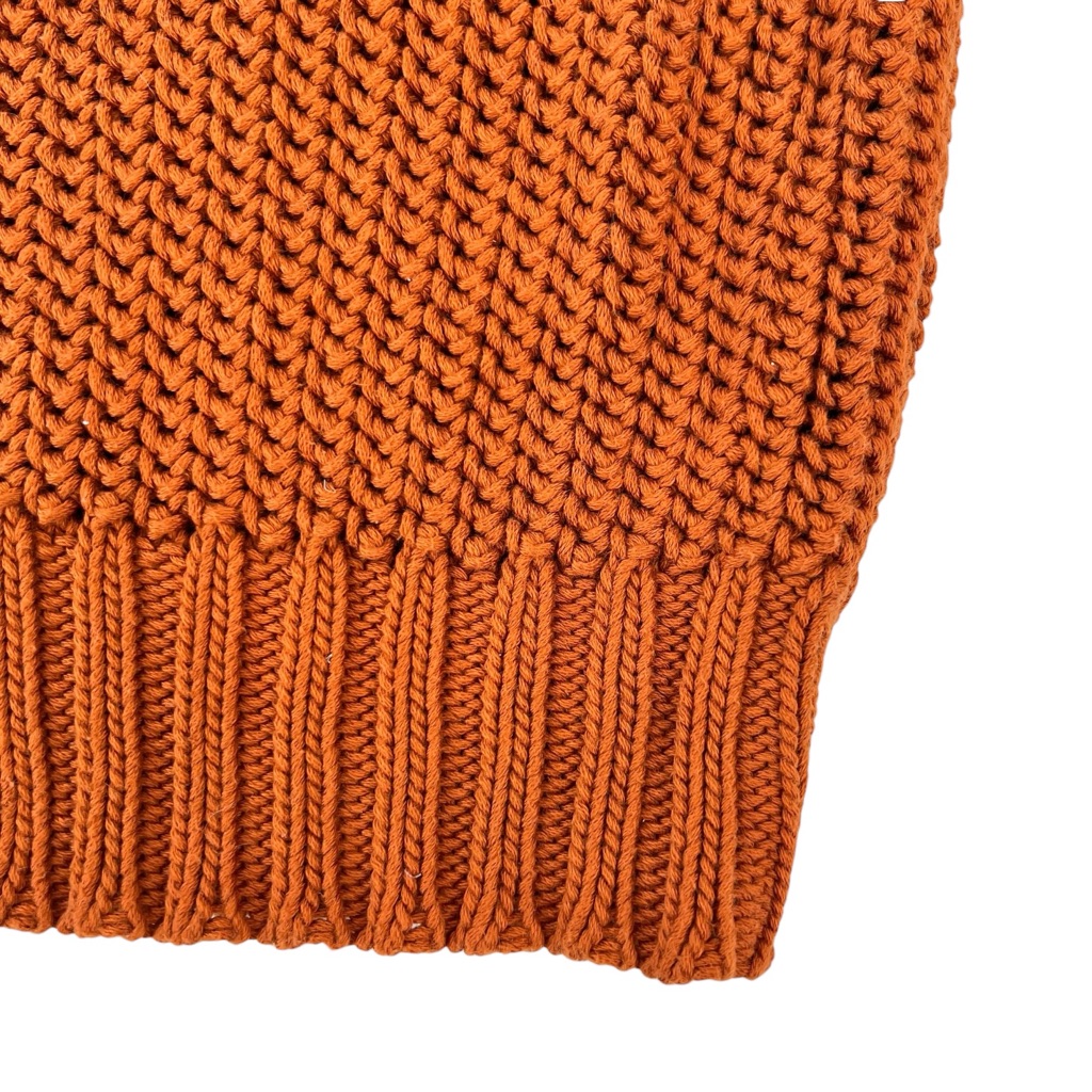 Misha & Puff Net Tank - Brown Orange Sleeveless Mesh Knit Pima Cotton Tank Top — image 4 of 8